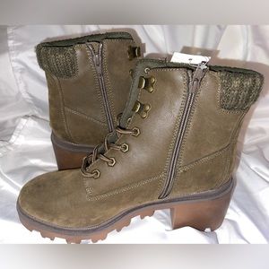 Olive Green Ankle Boots